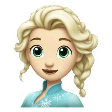 duck with hair like elsa from frozen sticker