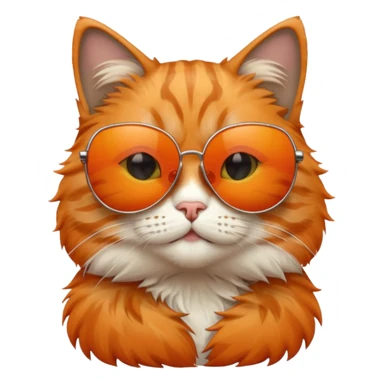 Cat wearing sunglasses sticker