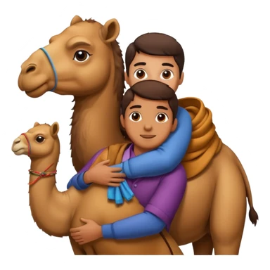 Camel hug sticker