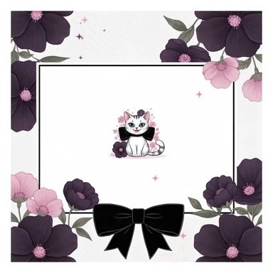 goth banner, cute, expressive, minimal, no text sticker