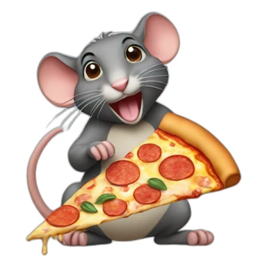 NYC rat eating pizza sticker