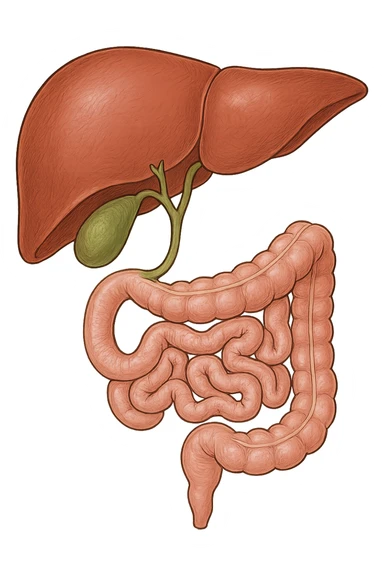 Connessione, fegato , intestino e cistifellea sticker