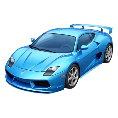 blue casual car  sticker