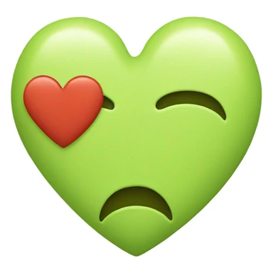 pistachio green colour broken heart  sticker