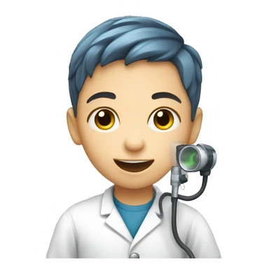 child with phonendoscope sticker