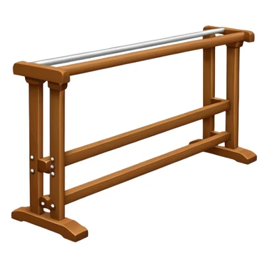 Ballet Barre, flat design emoji, with rich details, no face on objects, white background sticker