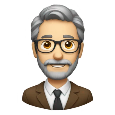profesor con barba y gafas sticker