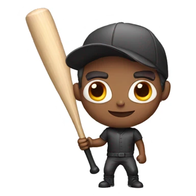 Man with bat sticker