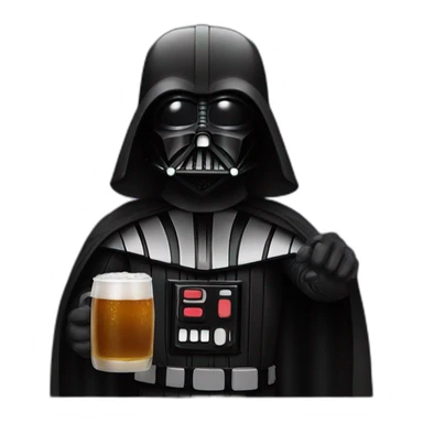 Dark vador drink beer sticker