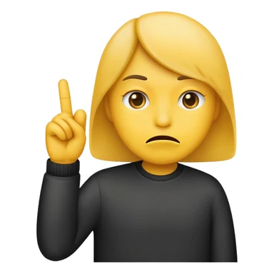 emoji face making a shushing gesture while showing a middle finger sticker