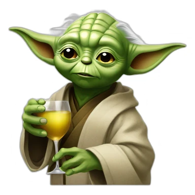 Yoda drink wine  sticker