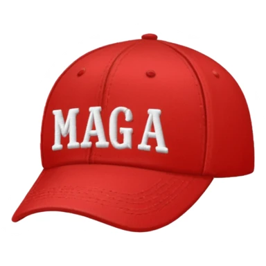 Hat with MAGA sticker
