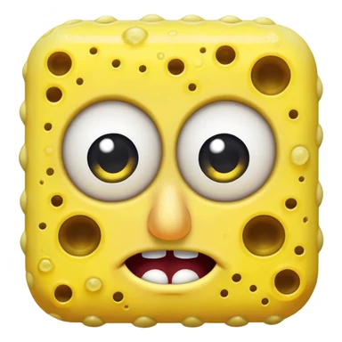 SpongeBob rolling his eyes  sticker