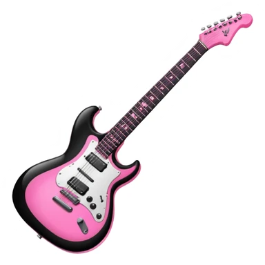 black and pink guitar sticker