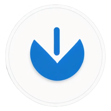 Blue circle and blue tick inside the circle sticker