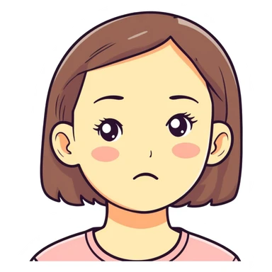 Girl looking confused  sticker