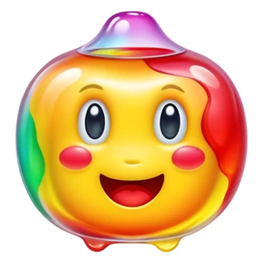 gusher gummy with visible liquid center bright colors sticker