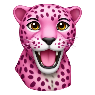 Pink leopard  sticker