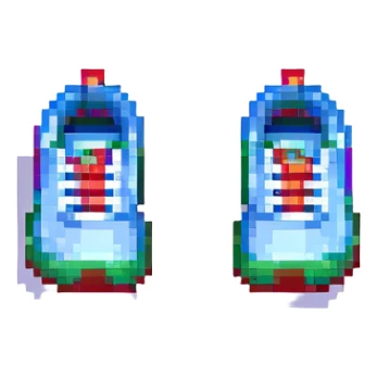 retro and blocky sneaker sticker