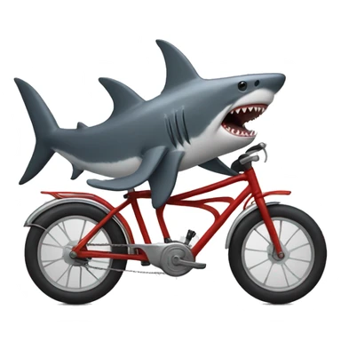 shark on cycle sticker