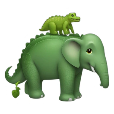 Un crocodile sur un elephant sticker
