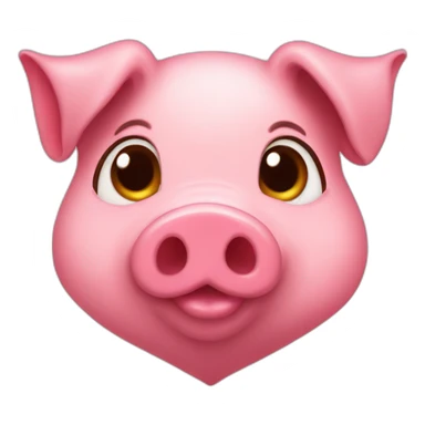 Cute pig heart sticker