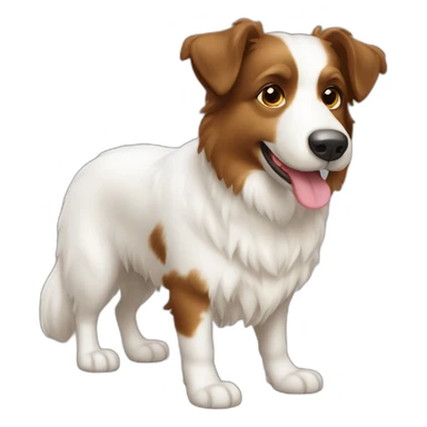 Berger australien blanc gris et marron  sticker