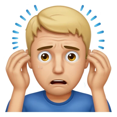 Overwhelmed man sticker