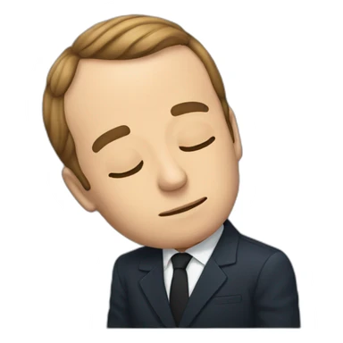 macron-sleeping sticker