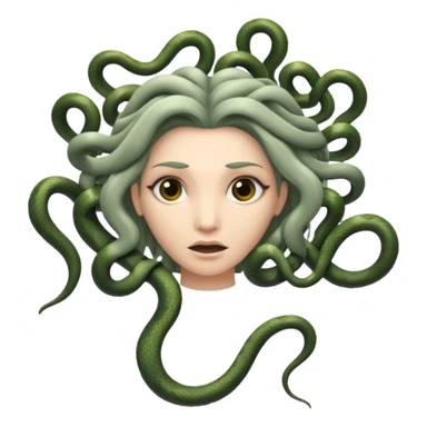 medusa hair falling out sticker