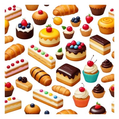 assorted pastries and cakes sticker