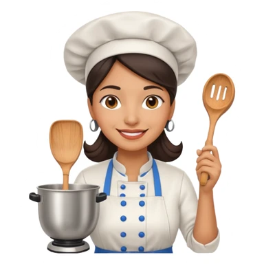 cocinera mujer con batidora sticker