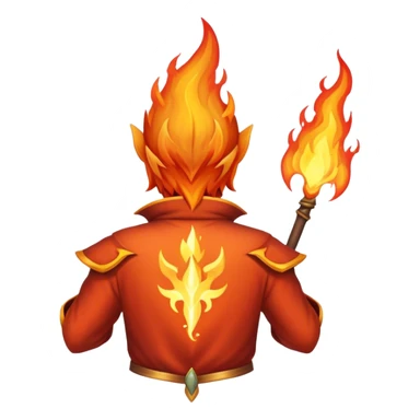 fire wizard's back sticker