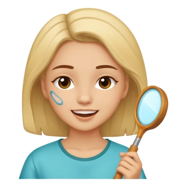 girl doing her guasha sticker