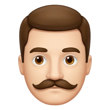 A MAN WITH MUSTACHE HEIL sticker