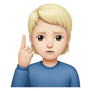 Sad face middle finger sticker