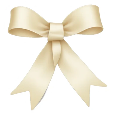 Cream ribbon  sticker