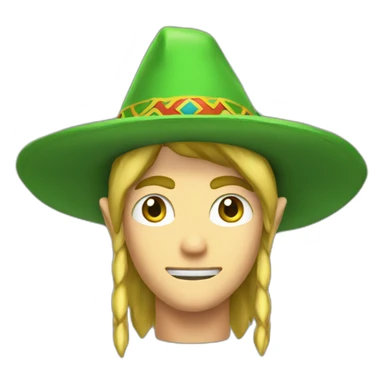 link from zelda with a sombrero sticker