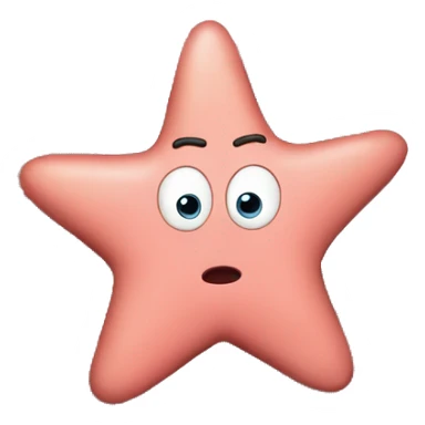 patrick star falling in hole sticker