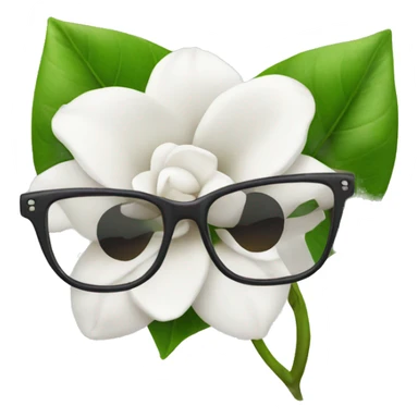 Gardenia with a glasses  sticker