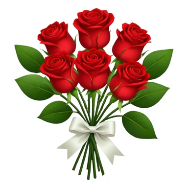 bouquet of 5 roses sticker