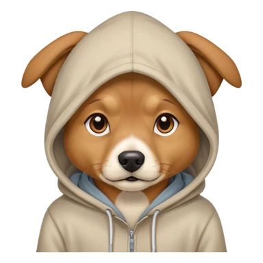 Dog weeding a hoodie sticker