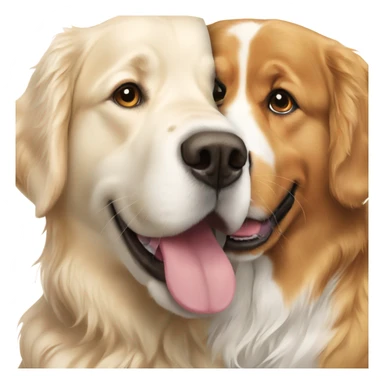 English cream golden retriever and Bernese mountain dog sticker