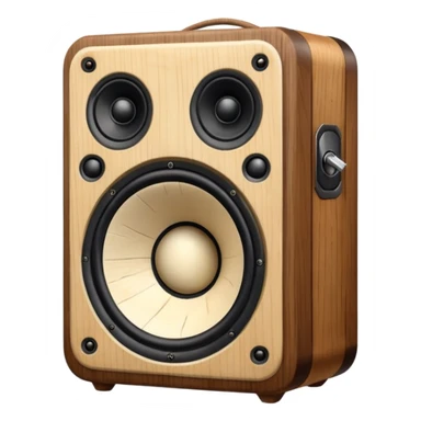 Old speaker with human teeth pouring out instead of sound. sticker