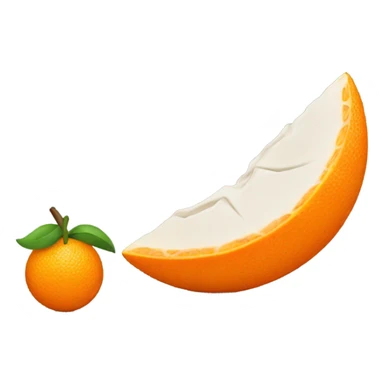 An orange fruit that is sleeping  sticker