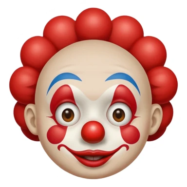 Wearing a clown nose sticker