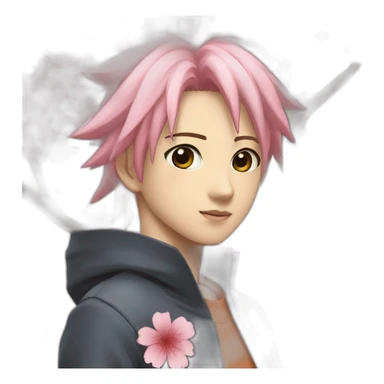 sakura fait calin a naruto sticker