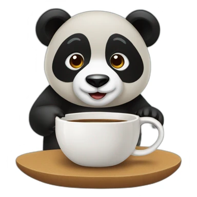 OSO PANDA TOMANDO CAFE sticker