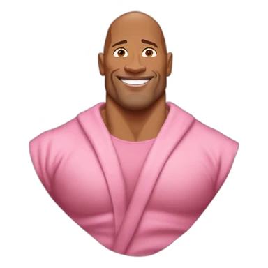 Dwayne Johnson en robe rose sticker