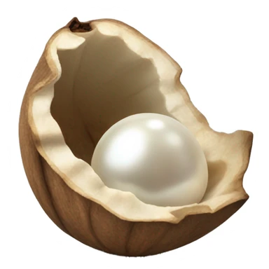 white pearl in a walnut shell sticker